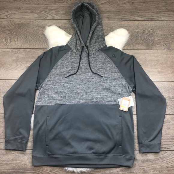 Reebok Men’s Grey Hoodie Sweatshirt - Picture 1 of 3